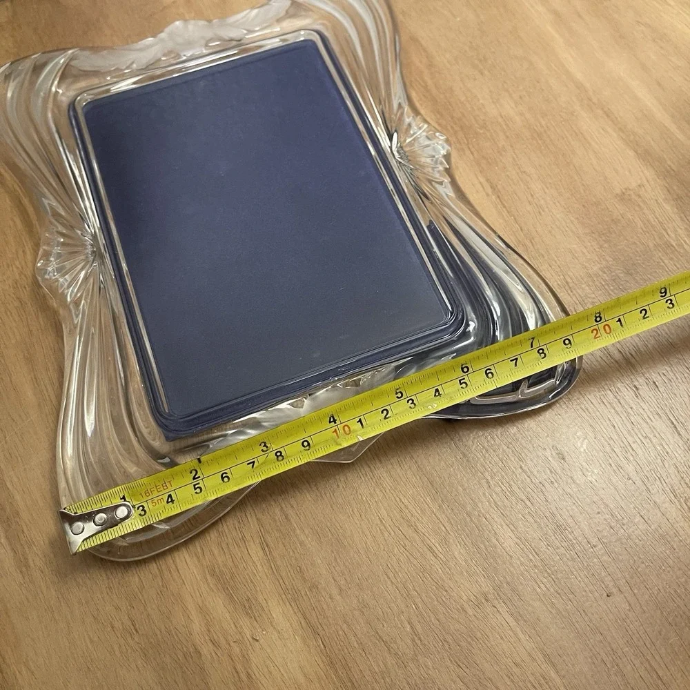 Vintage Ornate Crystal Glass‎ Picture Frame Heavy Easel Picture Size Approx 5x7